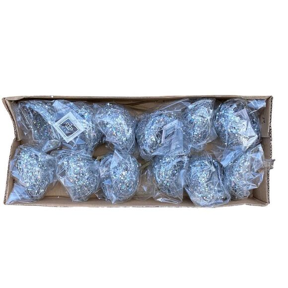 NWT New CLW Catherine Lillywhite's Silver Iridescent Decorative Accent Bird Nest - Picture 9 of 12